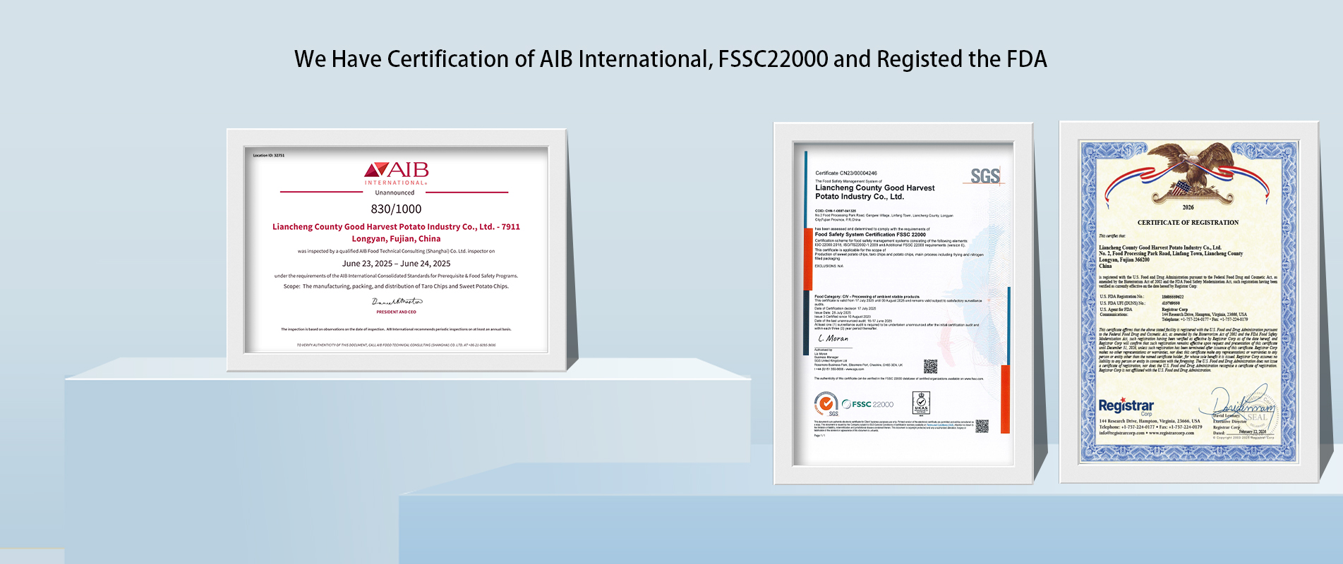 Сертификаты AIB и FSSC22000